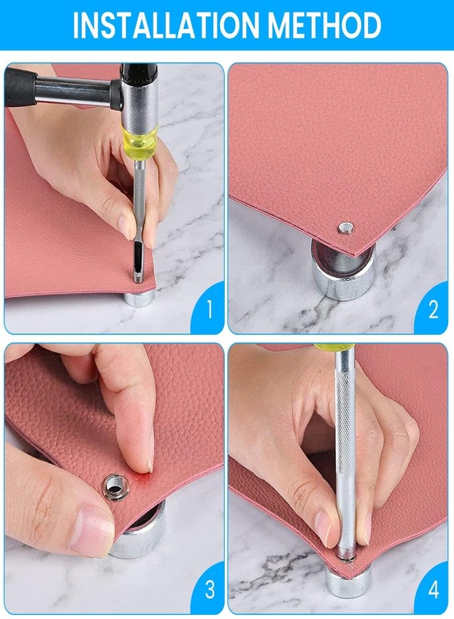 Serplex مجموعة أدوات تثقيب وتشكيل أزرار الكبس (11 قطعة) | مجموعة أدوات تثقيب أزرار برشام متعددة الأحجام لأعمال يدوية على الجلد، والجينز، والحقائب، والأحزمة، وأدوات إصلاح المنزل - Image 3